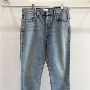 AGOLDE Riley crop hi rise straight | zephyr